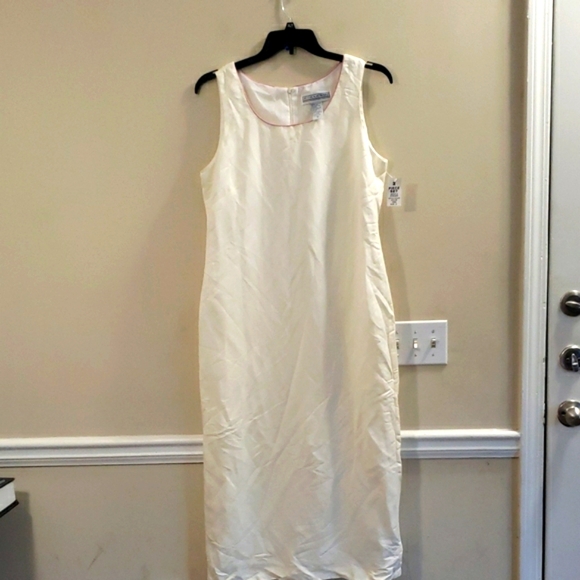 Jessica Howard Cream Sleeveless Midi Dress - Picture 1 of 12